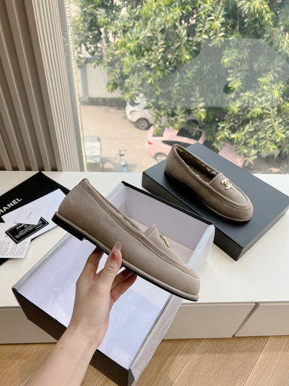 25fw new wool flat shoes