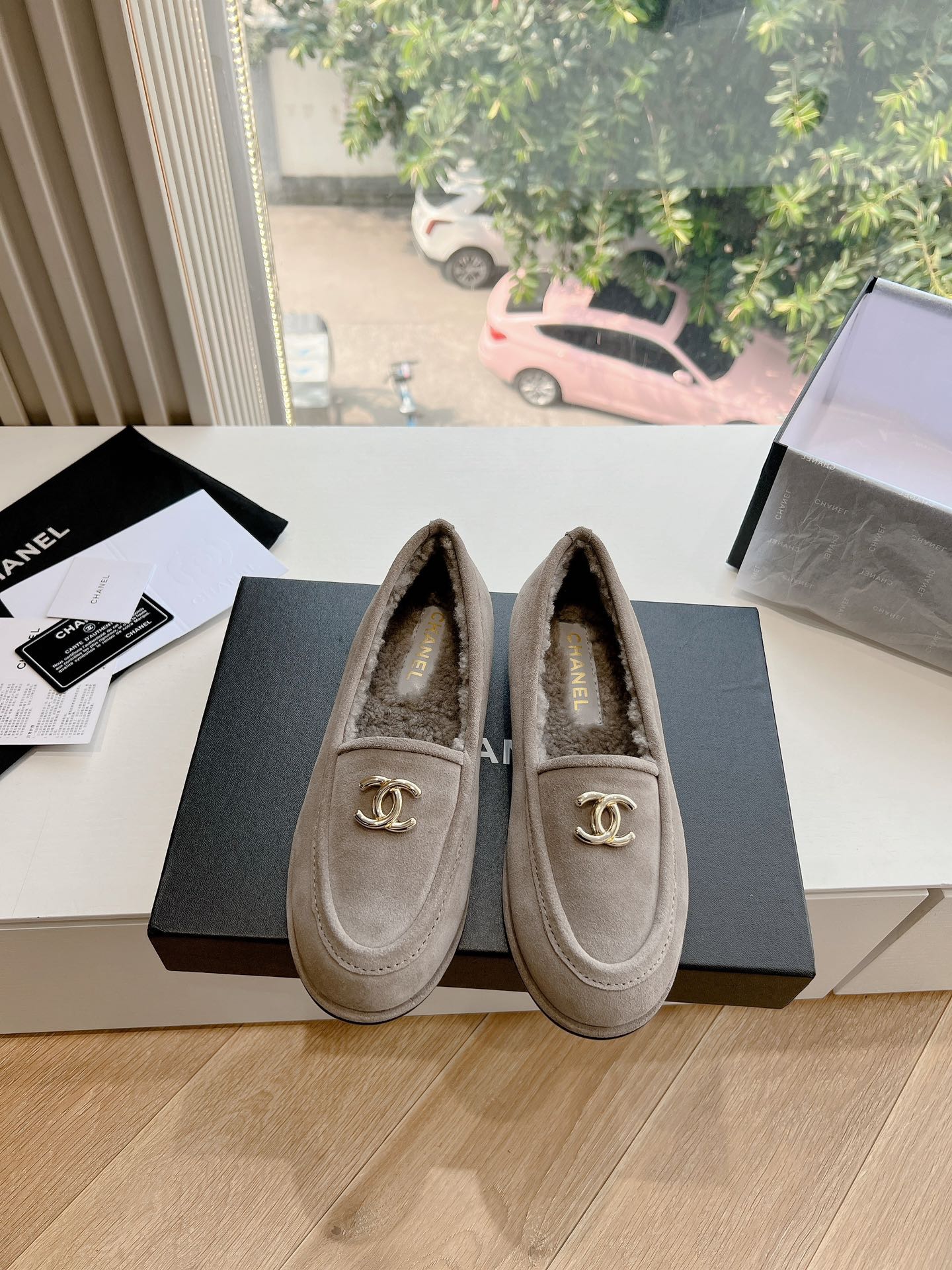 25fw new wool flat shoes