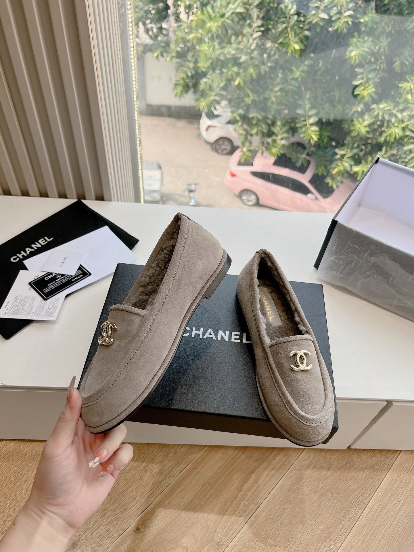 25fw new wool flat shoes