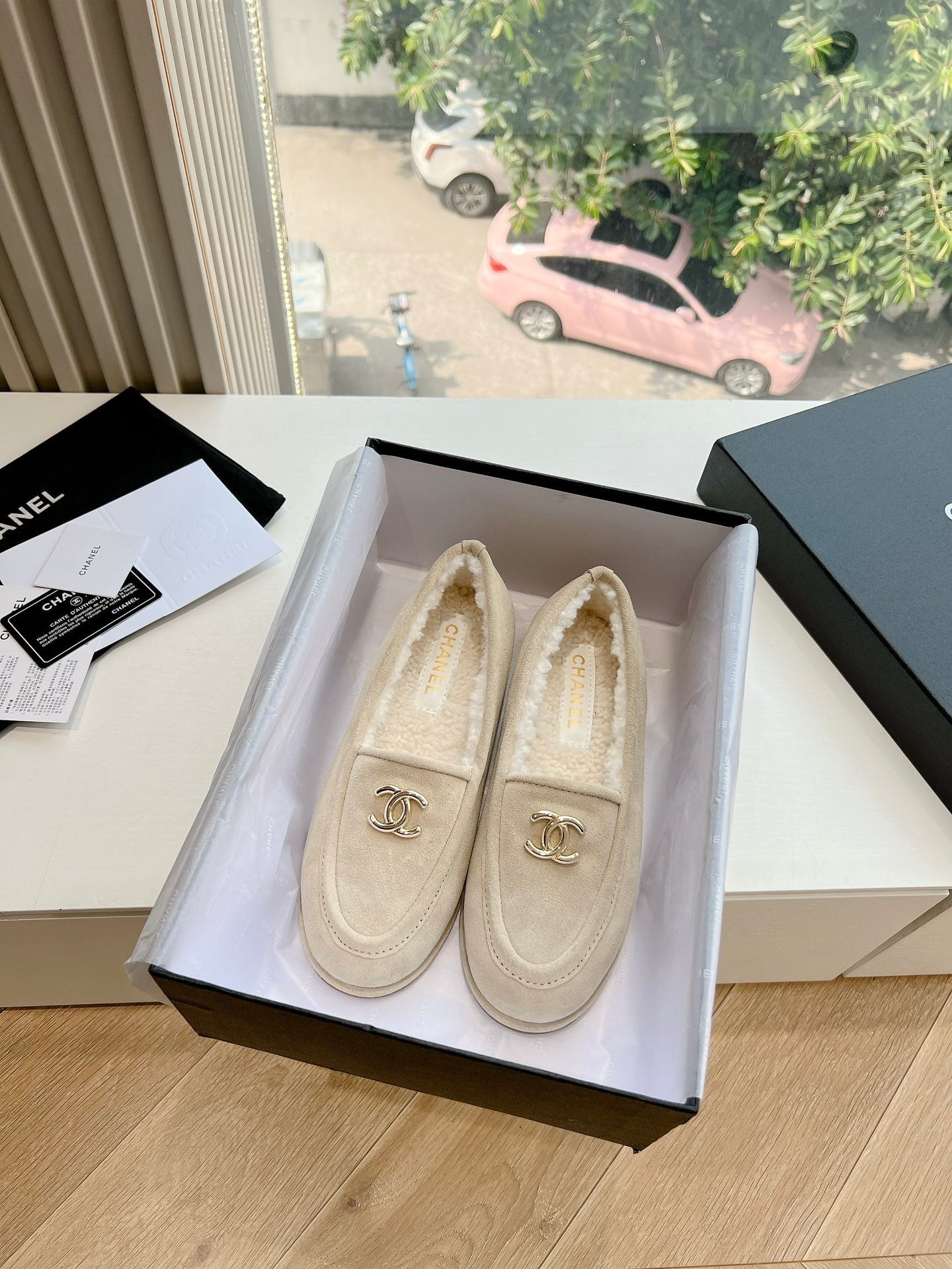 25fw new wool flat shoes