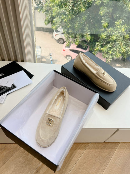 25fw new wool flat shoes