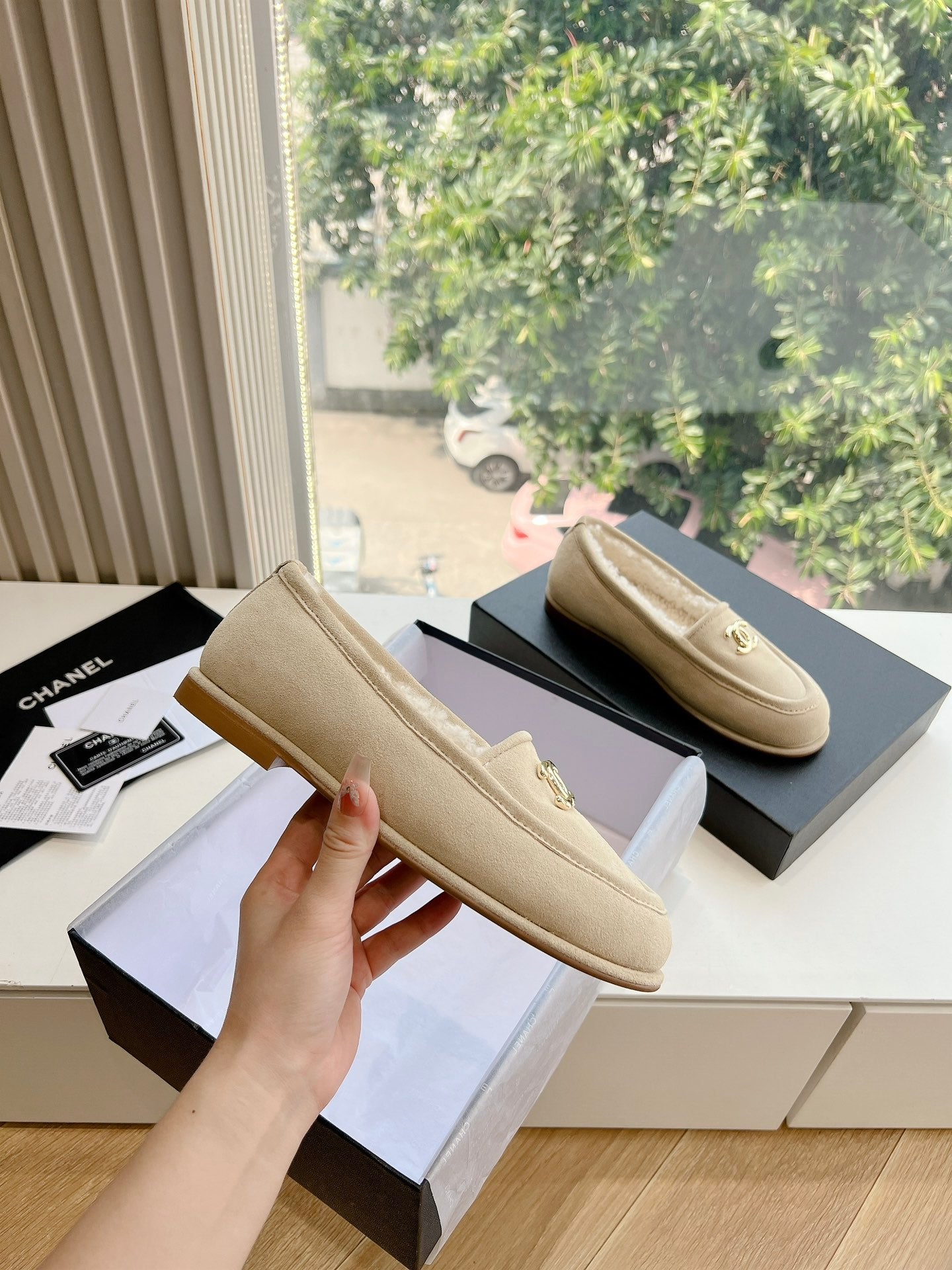 25fw new wool flat shoes