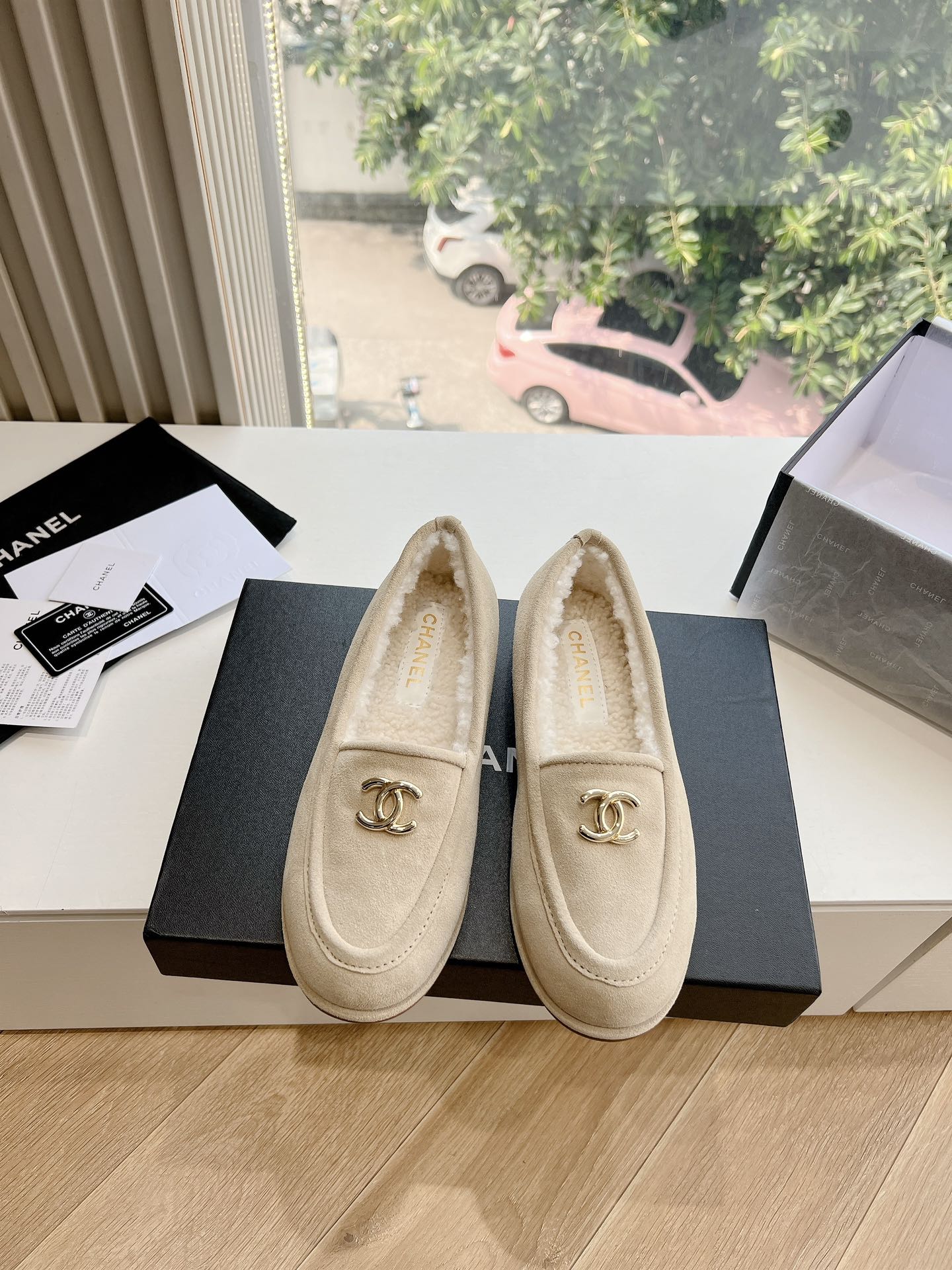 25fw new wool flat shoes