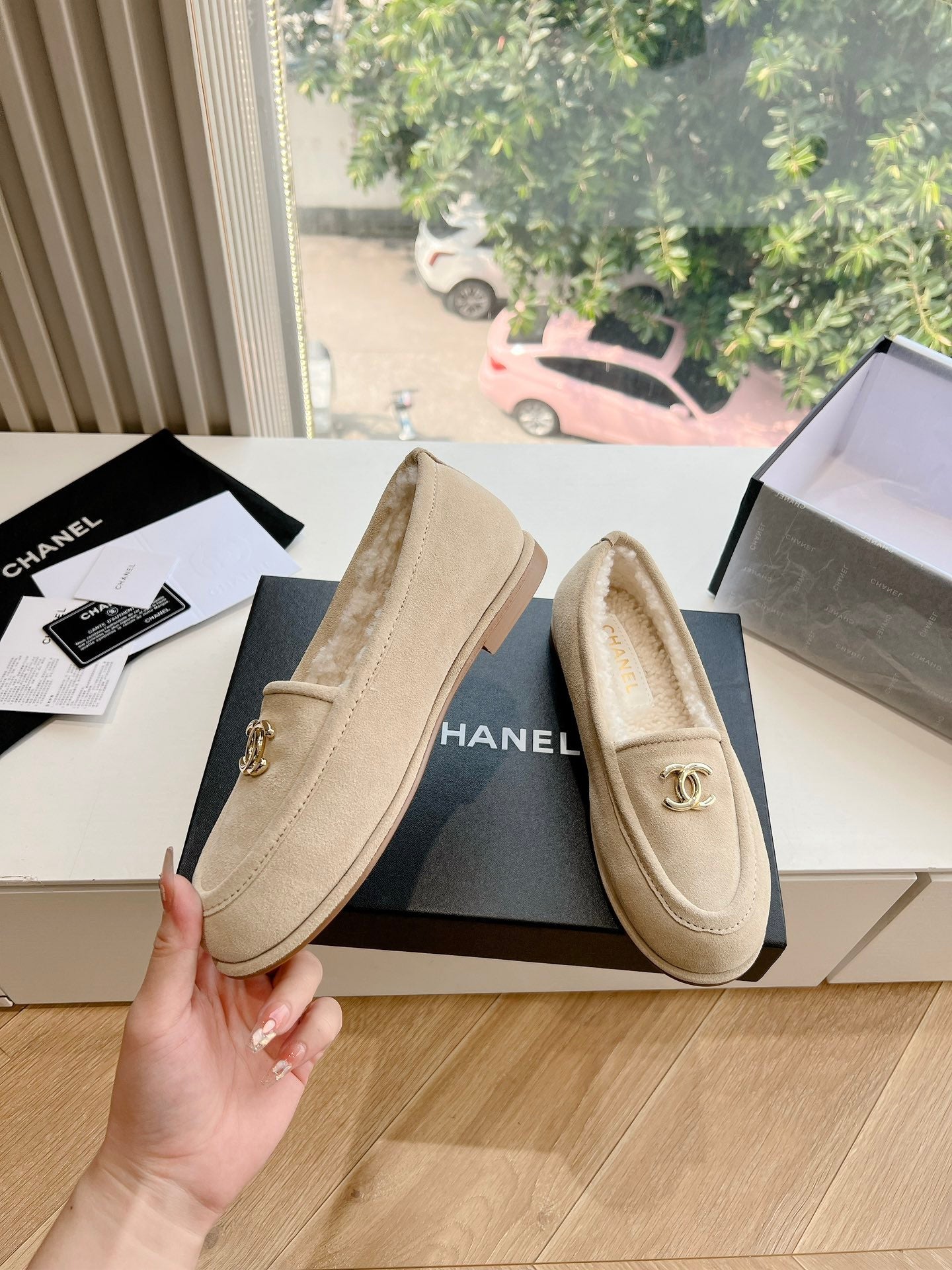 25fw new wool flat shoes