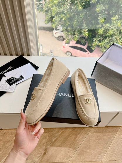 25fw new wool flat shoes