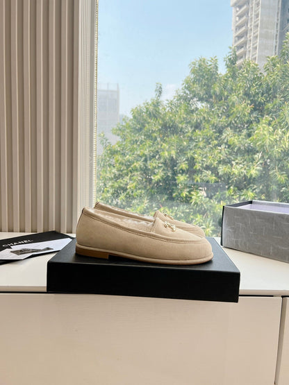 25fw new wool flat shoes