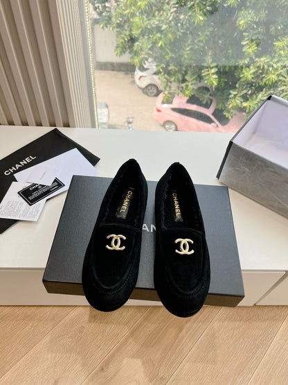 25fw new wool flat shoes