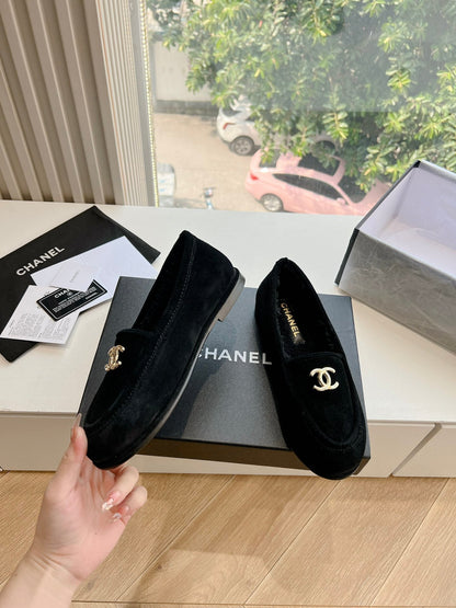 25fw new wool flat shoes