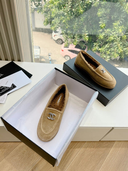 25fw new wool flat shoes