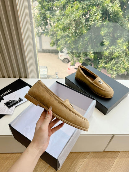 25fw new wool flat shoes