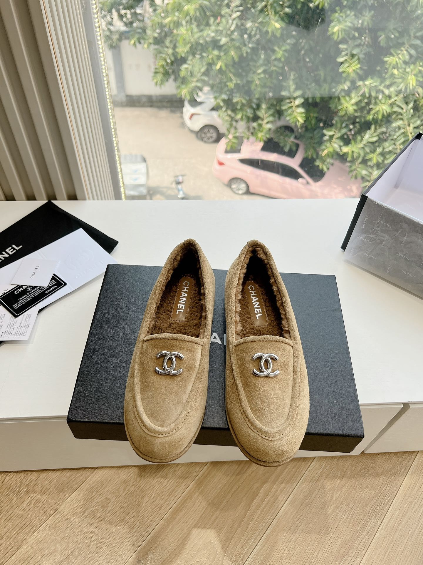 25fw new wool flat shoes