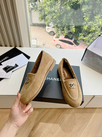 25fw new wool flat shoes