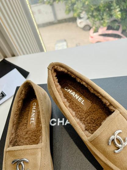 25fw new wool flat shoes