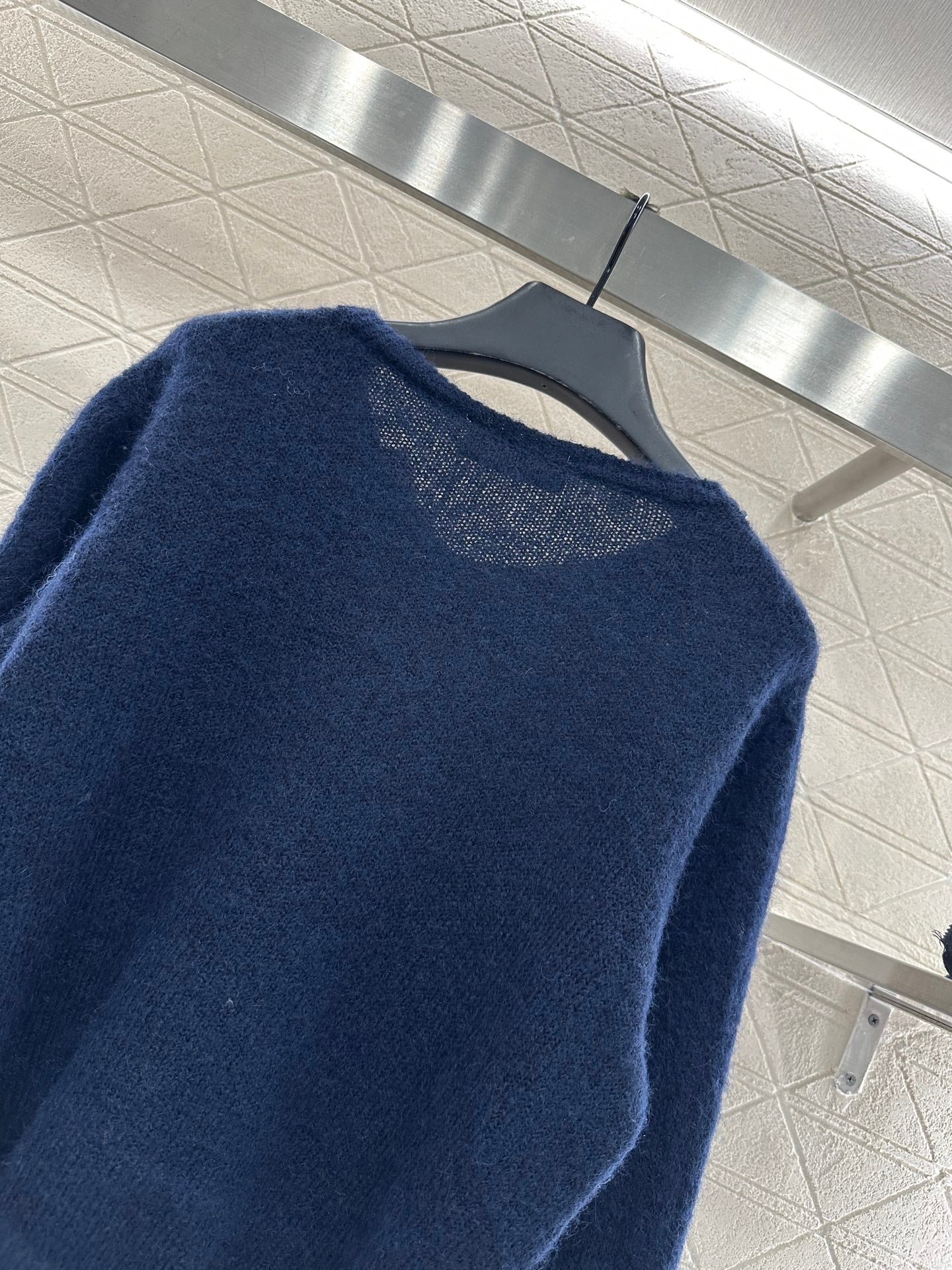 Rhinestone Beaded Knit wool Cardigan