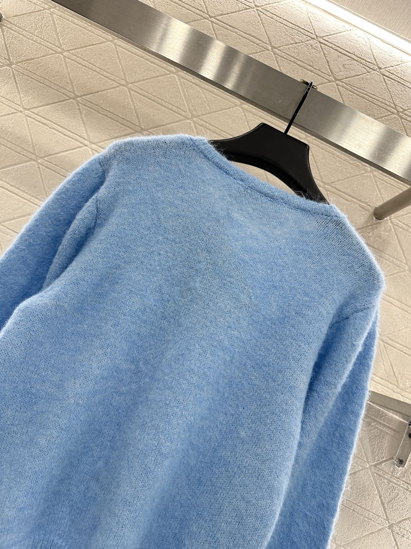 Rhinestone Beaded Knit wool Cardigan