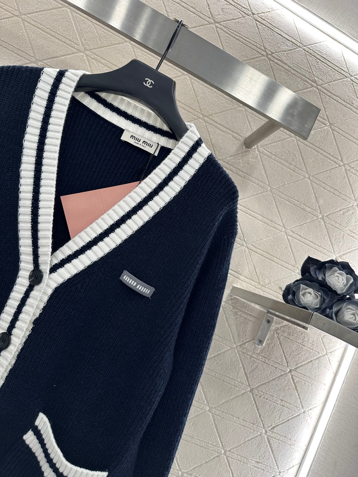 Loose knitted wool cardigan