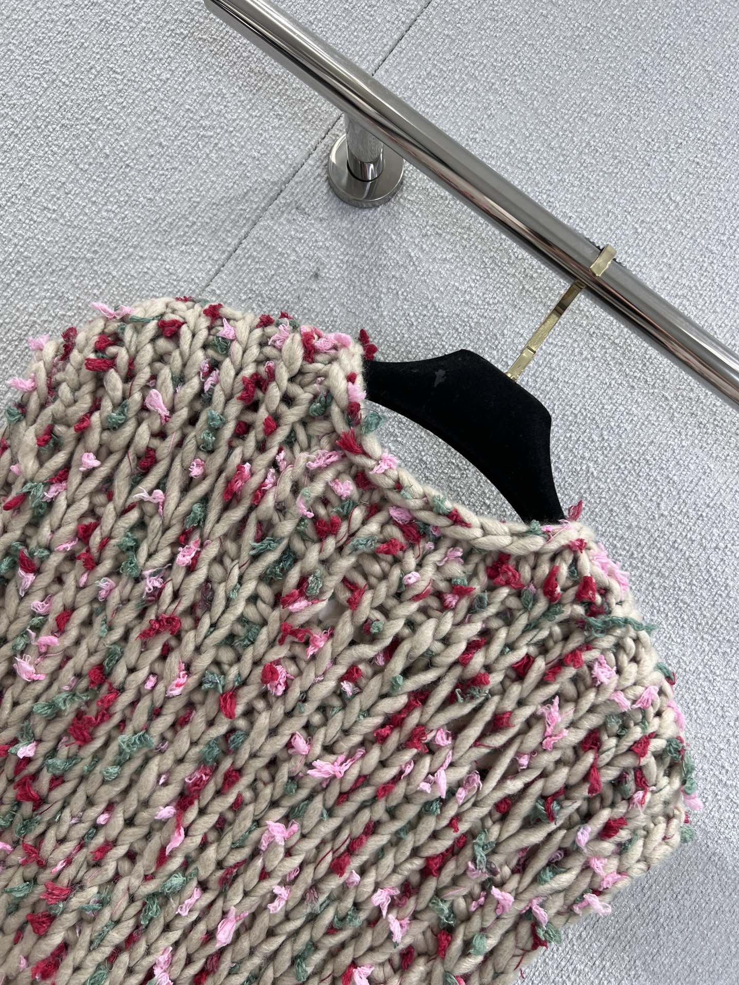 Vintage chunky needle three-button vest