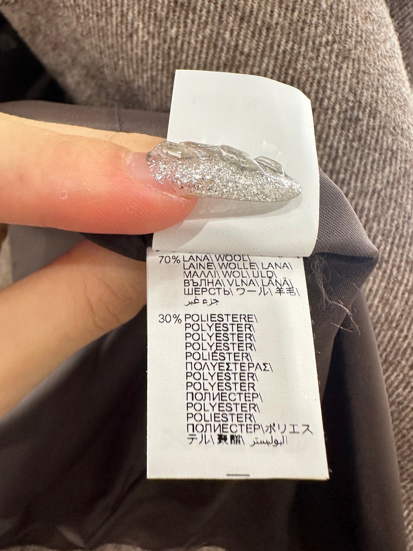 Belted long wool coat