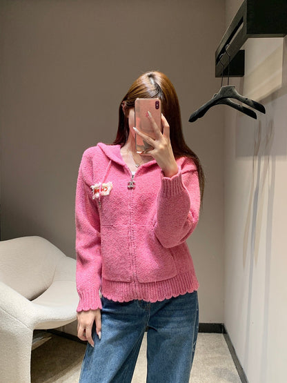 Vintage Collection Hooded Cashmere Cardigan