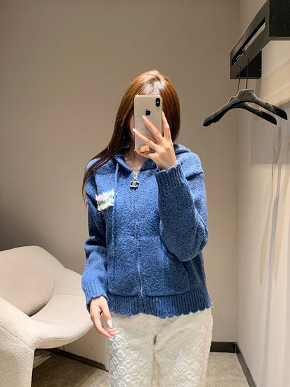 Vintage Collection Hooded Cashmere Cardigan