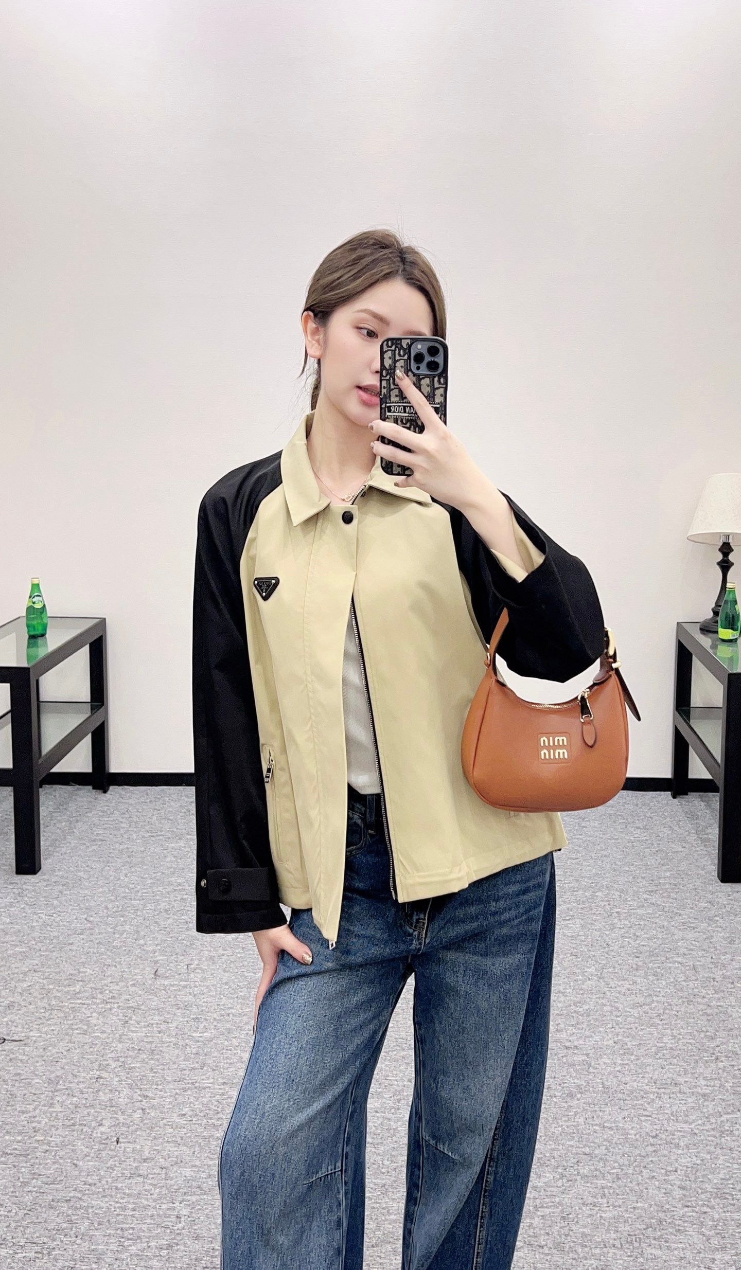 25fw new raglan contrast jacket