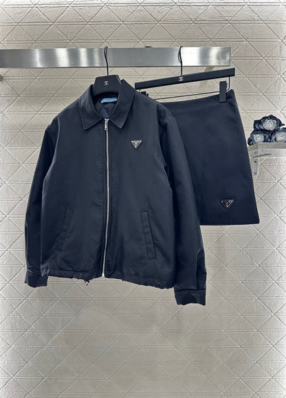 25fw new lapel cotton jacket and skirt suit