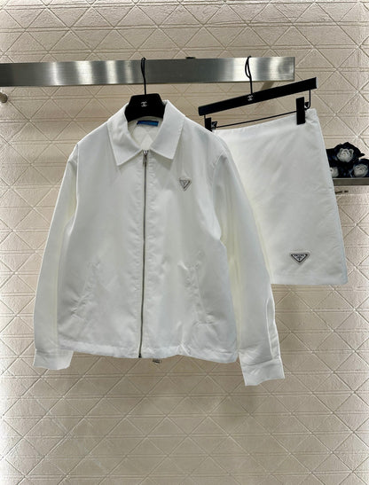 25fw new lapel cotton jacket and skirt suit