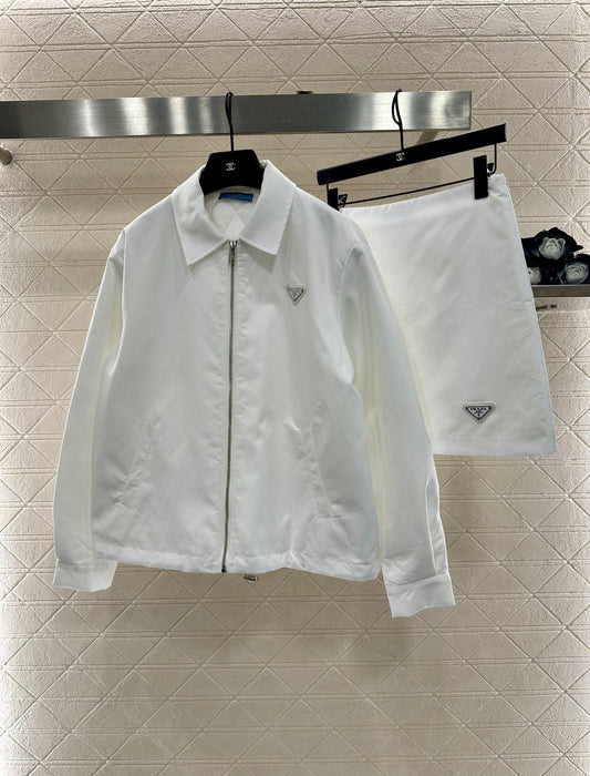 25fw new lapel cotton jacket and skirt suit