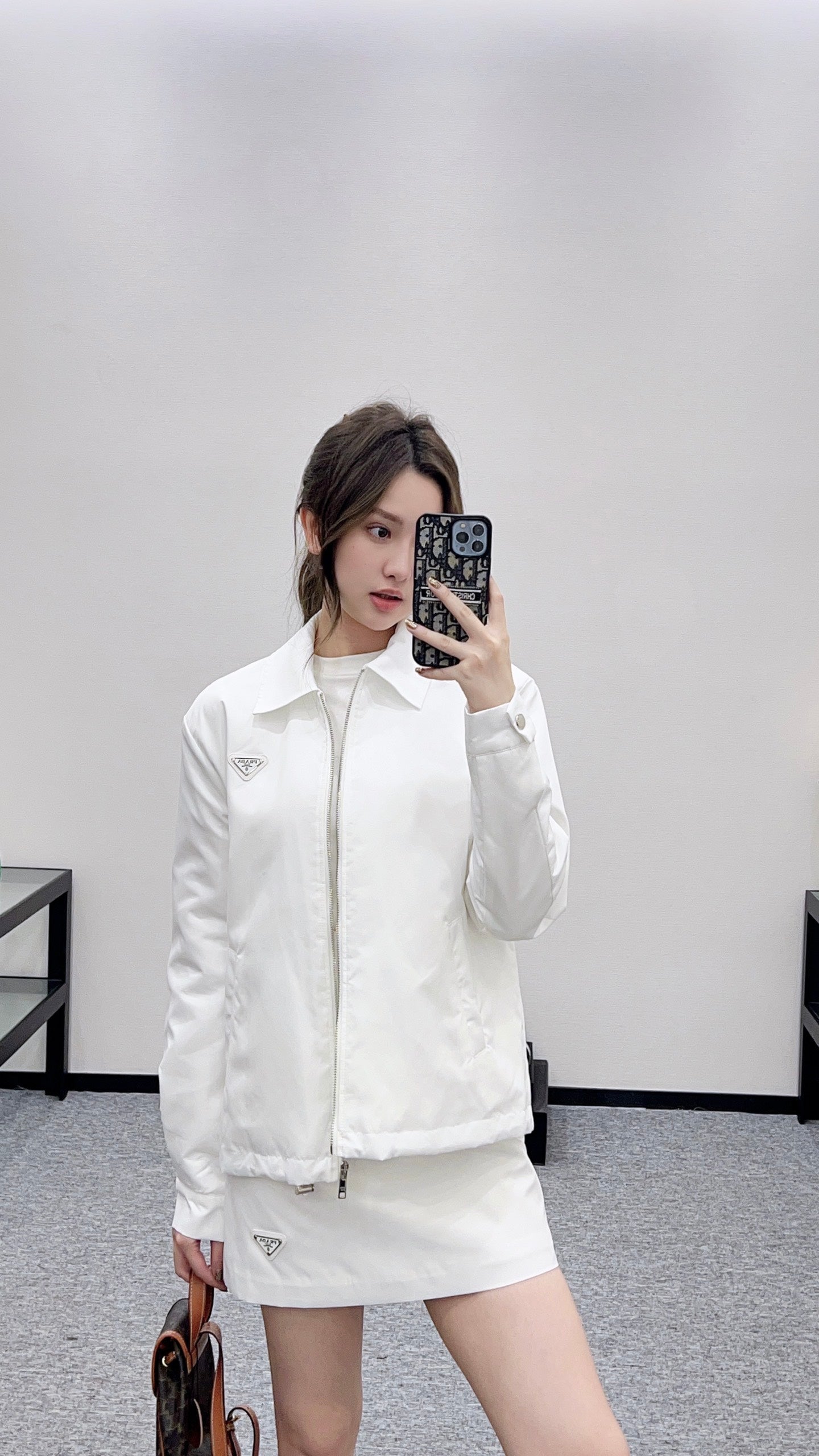 25fw new lapel cotton jacket and skirt suit