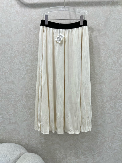 25fw new pleated velvet skirt