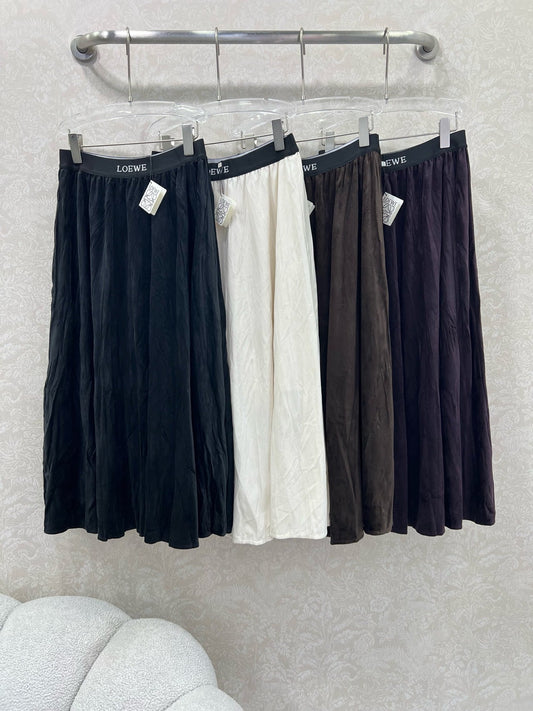 25fw new pleated velvet skirt
