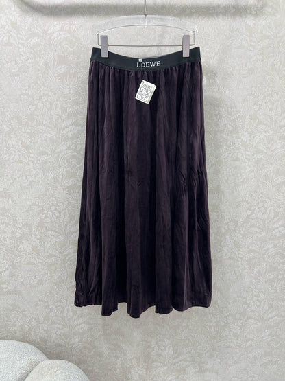 25fw new pleated velvet skirt