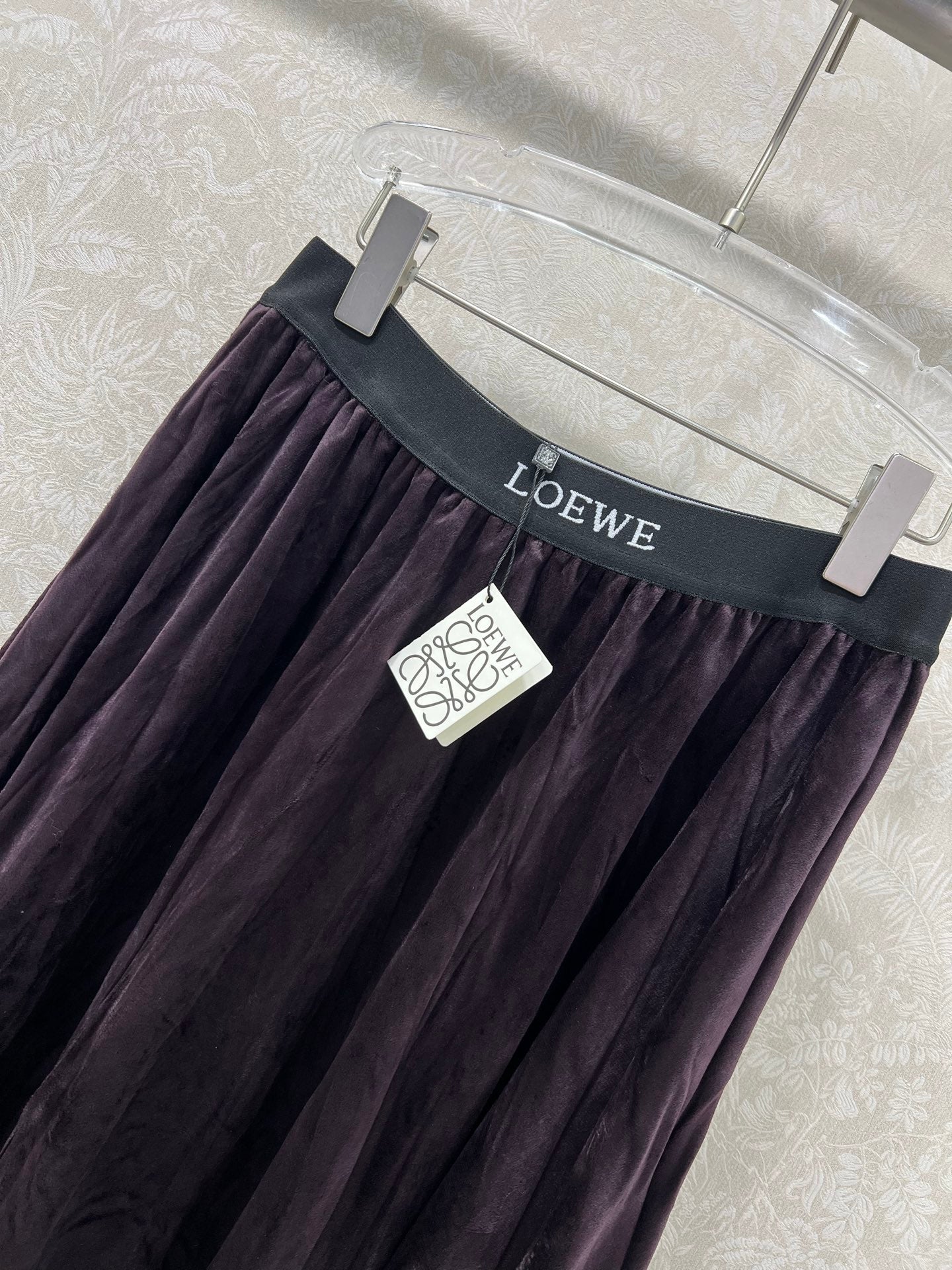 25fw new pleated velvet skirt