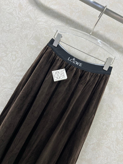 25fw new pleated velvet skirt