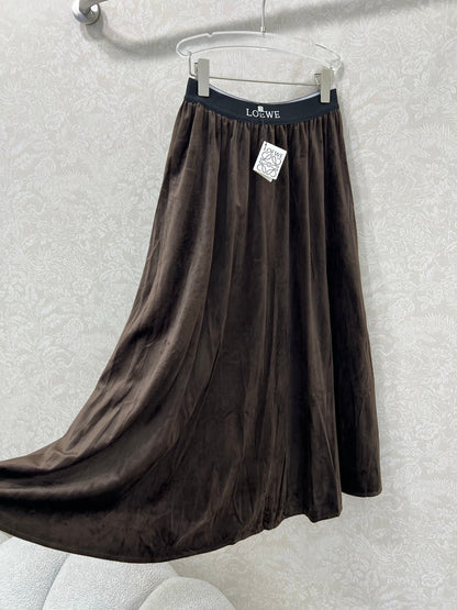 25fw new pleated velvet skirt