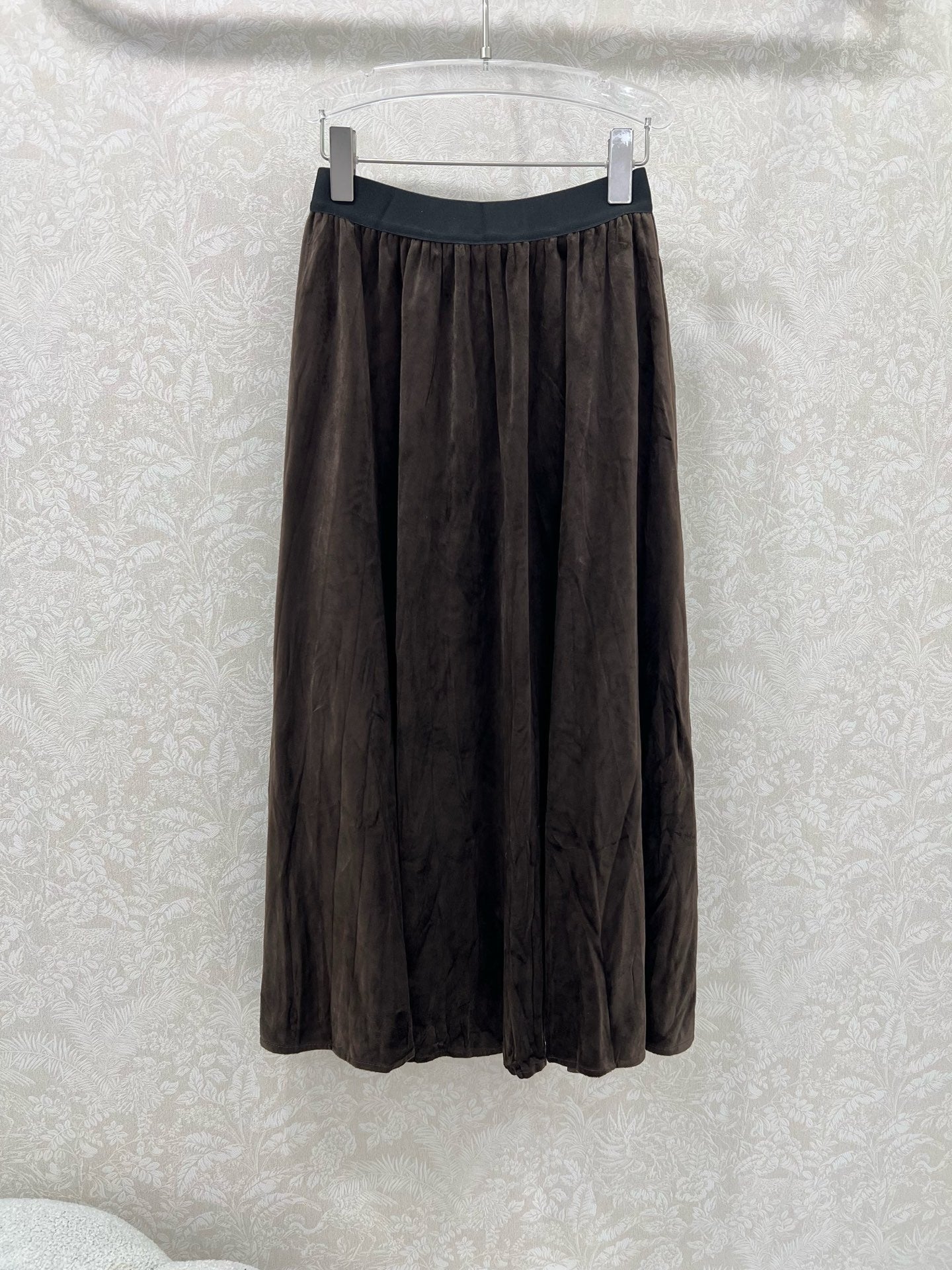 25fw new pleated velvet skirt