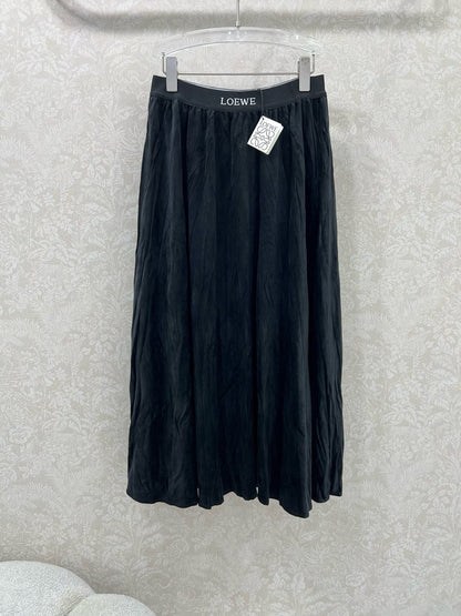 25fw new pleated velvet skirt