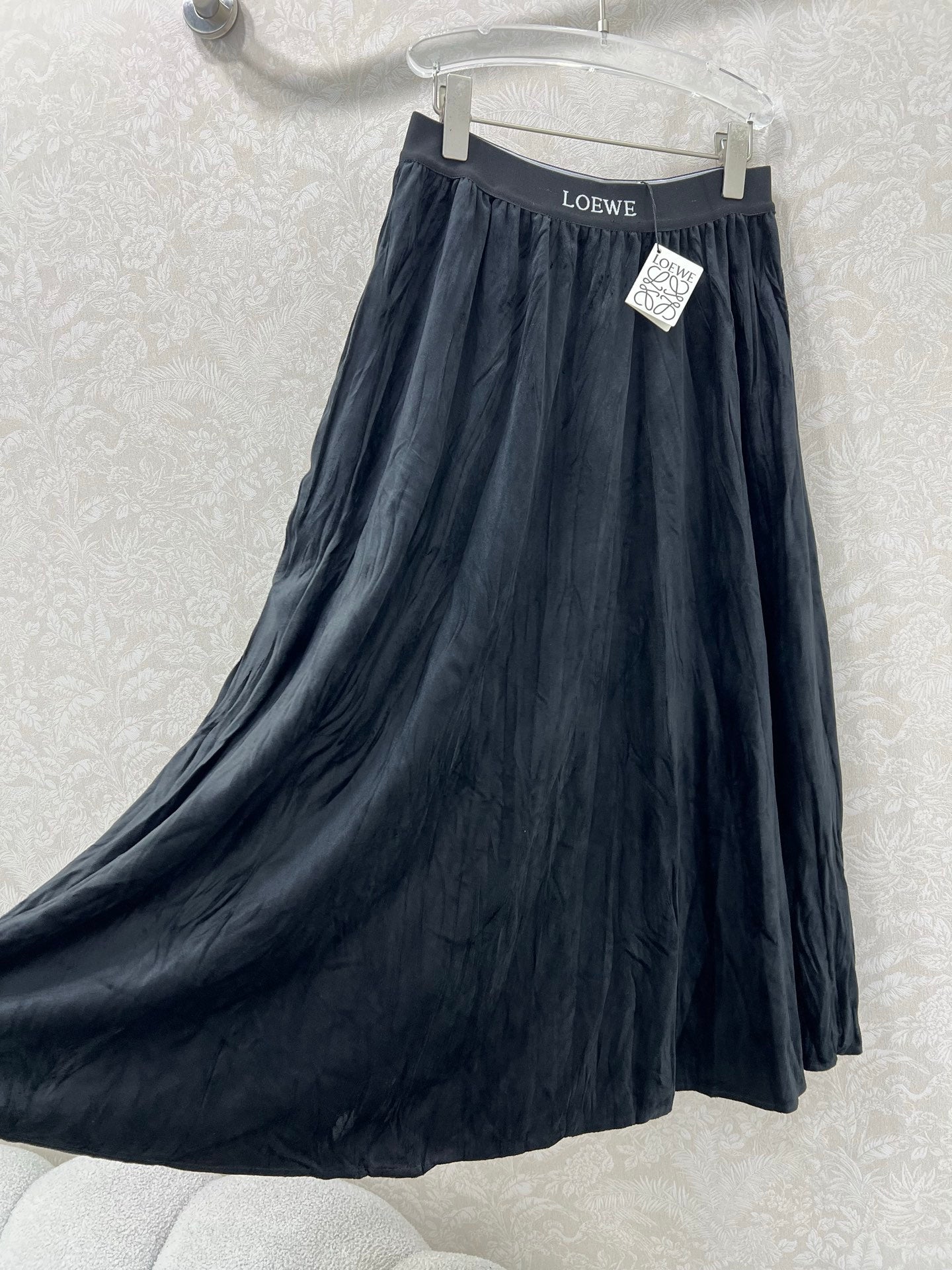 25fw new pleated velvet skirt