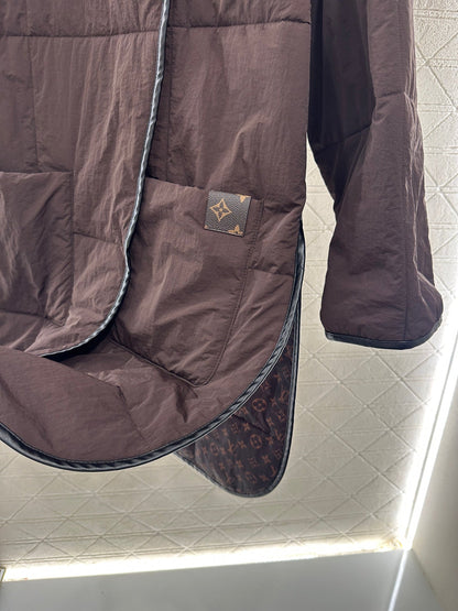 25fw new round neck oblique lapel cotton jacket