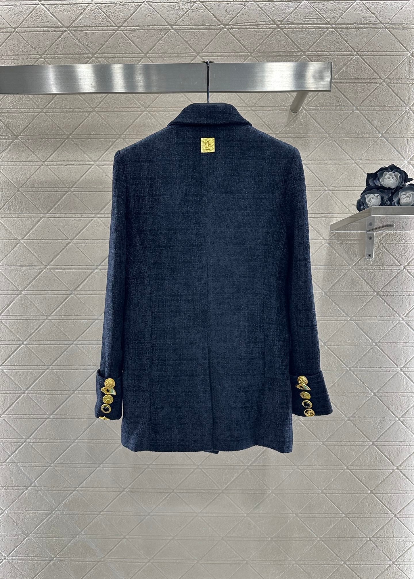 25fw new brooch contrast color suit jacket