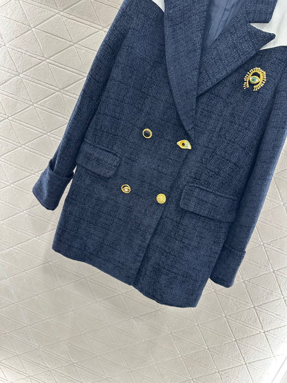 25fw new brooch contrast color suit jacket