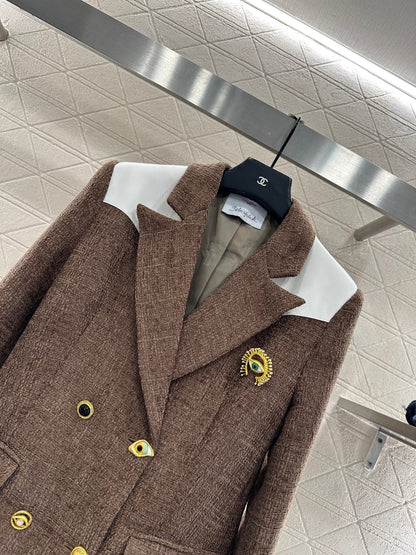 25fw new brooch contrast color suit jacket