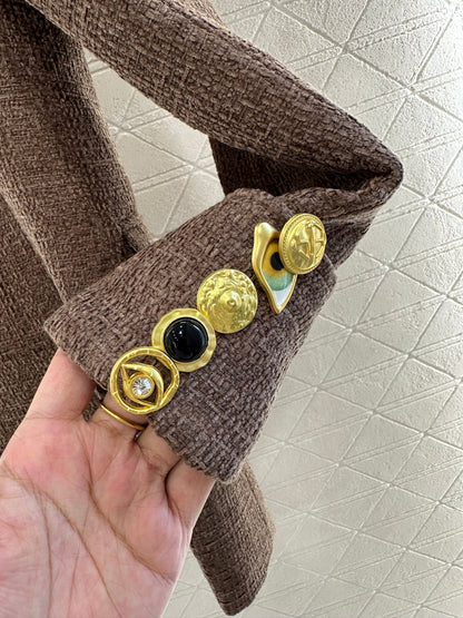 25fw new brooch contrast color suit jacket