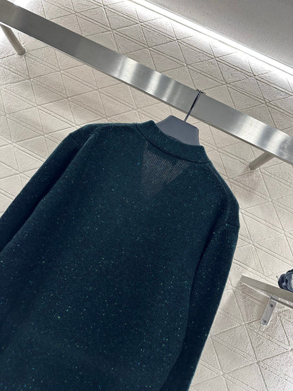 25fw new color dot letter pocket knitted cardigan