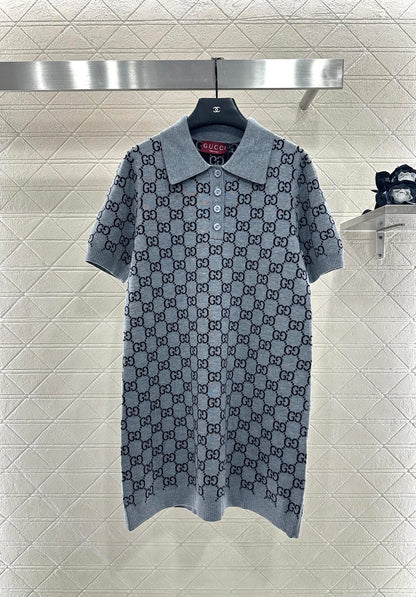 25fw new jacquard knitted dress