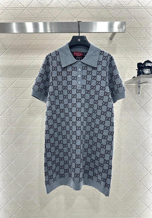 25fw new jacquard knitted dress