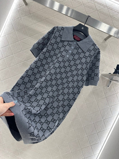 25fw new jacquard knitted dress