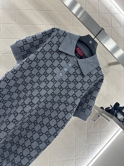 25fw new jacquard knitted dress