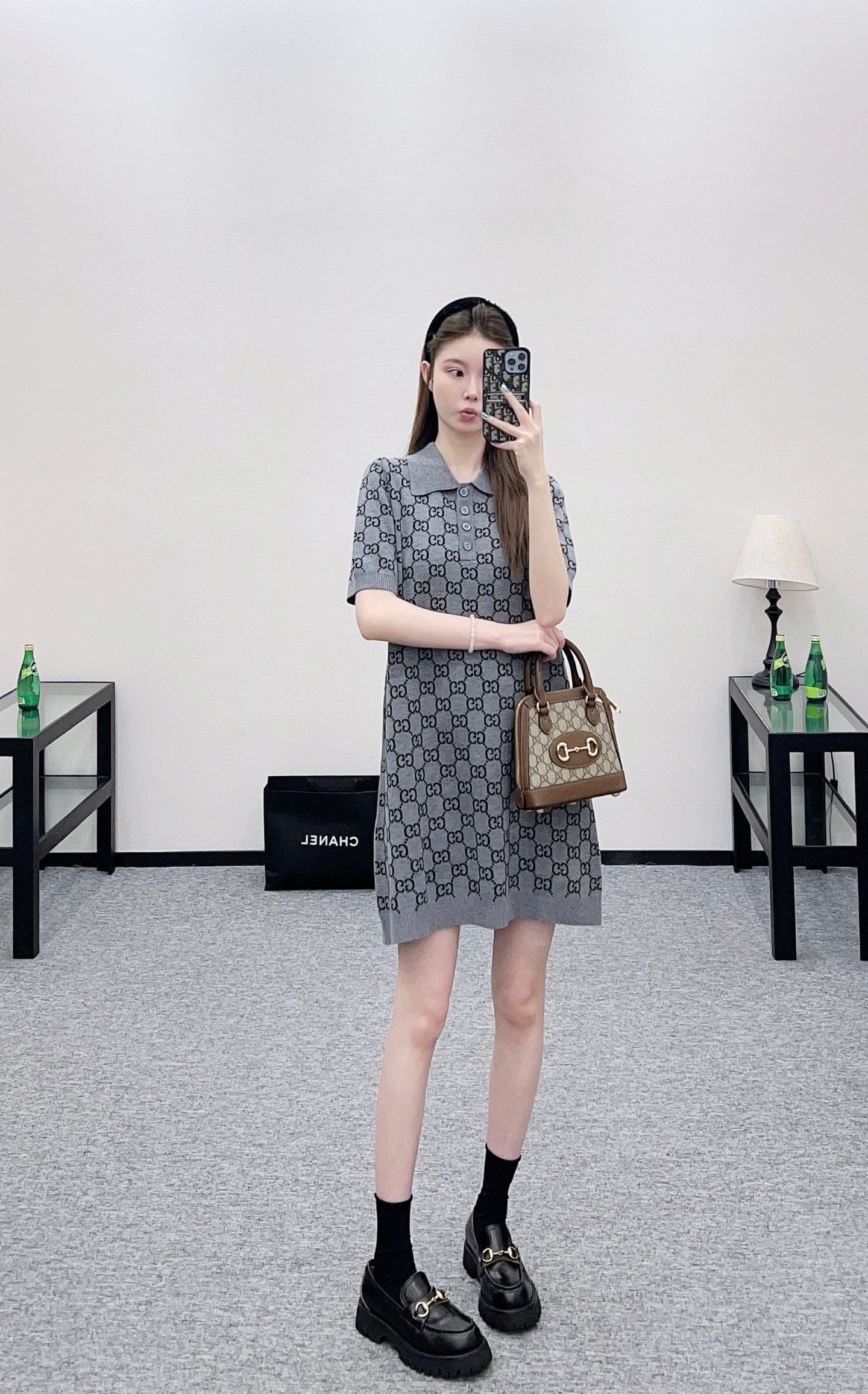 25fw new jacquard knitted dress