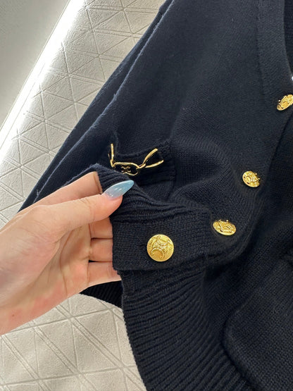 25fw new chain pocket knitted cardigan